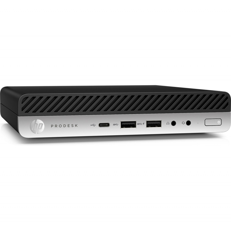 HP ProDesk 600 G4 - Mini-PC - Intel Core i3 8100 @ 3,6 GHz - 8 GB DDR4 - 250 GB SSD - Sans lecteur - Windows 11 Professionnel