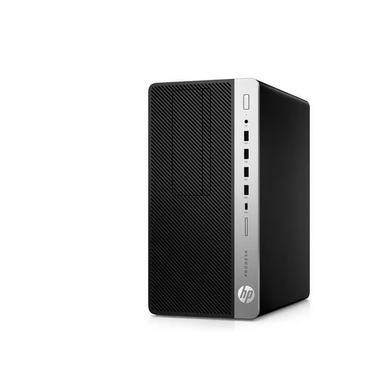 Pack HP Prodesk 600 G4 MT + Dell P2317H + clavier/souris reconditionné + câble DisplayPort & Ethernet - Micro Tour - Intel Core i3 8100 @ 3,6 GHz - 8 GB DDR4 - 250 GB SSD - Sans lecteur - Windows 11 Professionnel